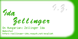 ida zellinger business card